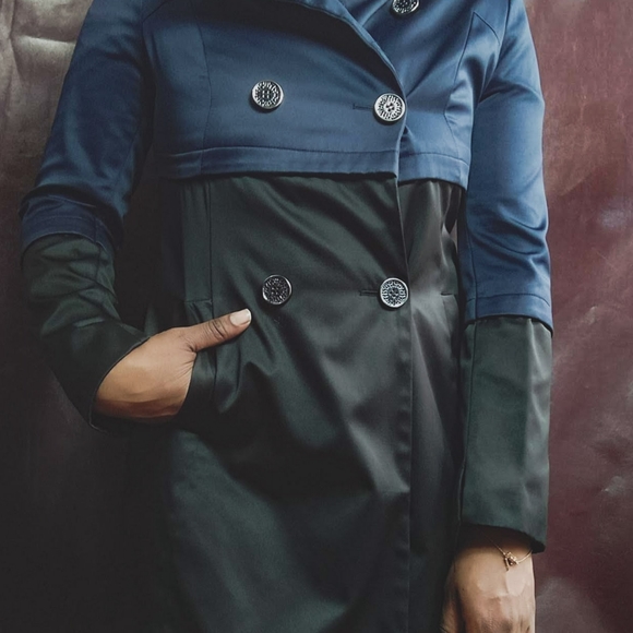 Tahari Navy Color Block Jacket - Picture 8 of 12